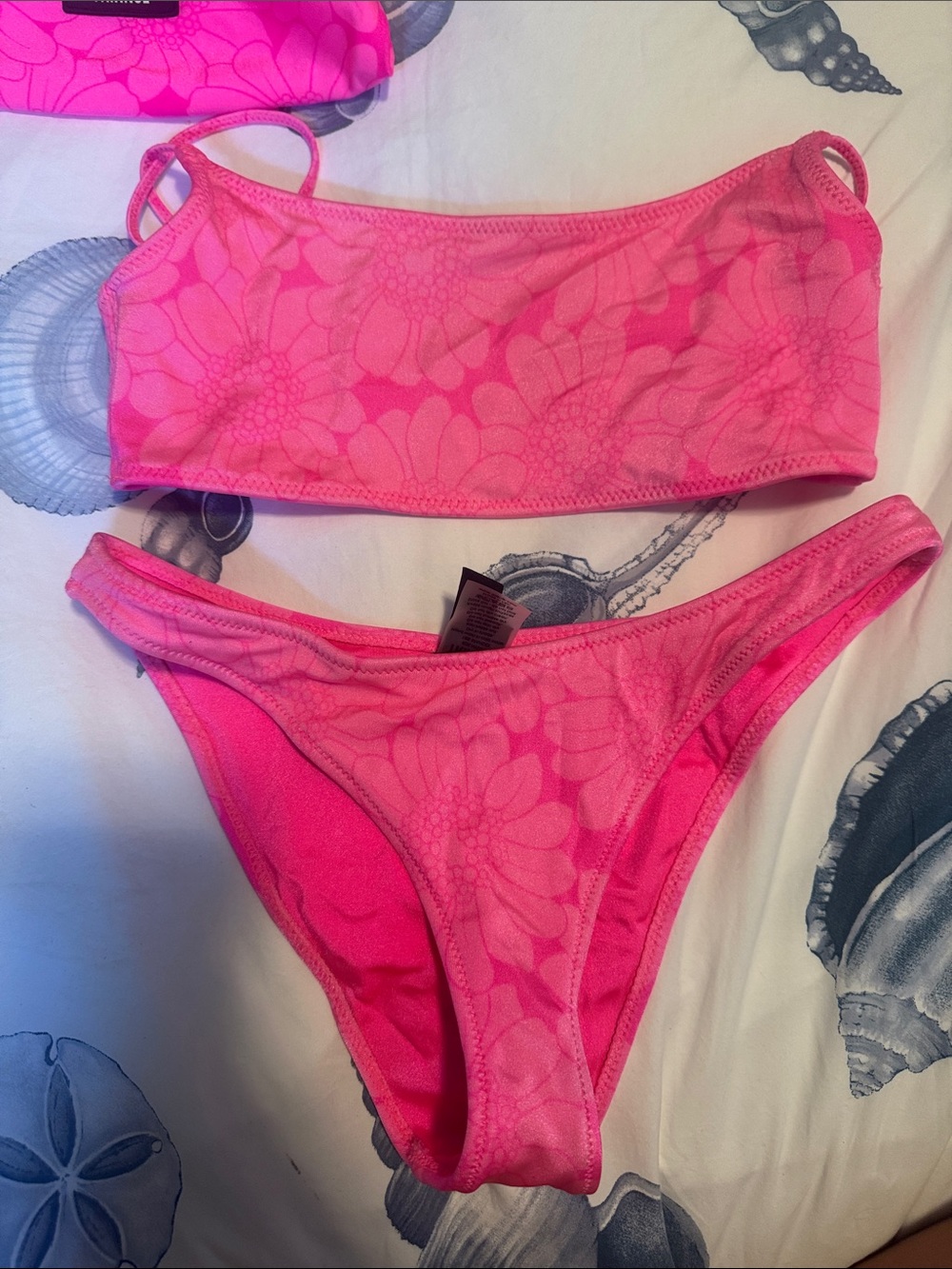triangl swimwear Pink Floral Two-Piece Bikini Set